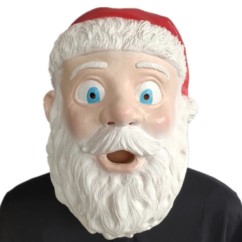 Забавна Маска за cosplay Дядо Коледа 10x14 инча, Коледна маска за възрастни и деца . ' - ' . 0