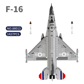 88013 Серия самолети 1427 бр. F-16 Боен сокол Градивен елемент на Модел на бомбардировач тухлени играчки за подарък на детето си за рождения ден