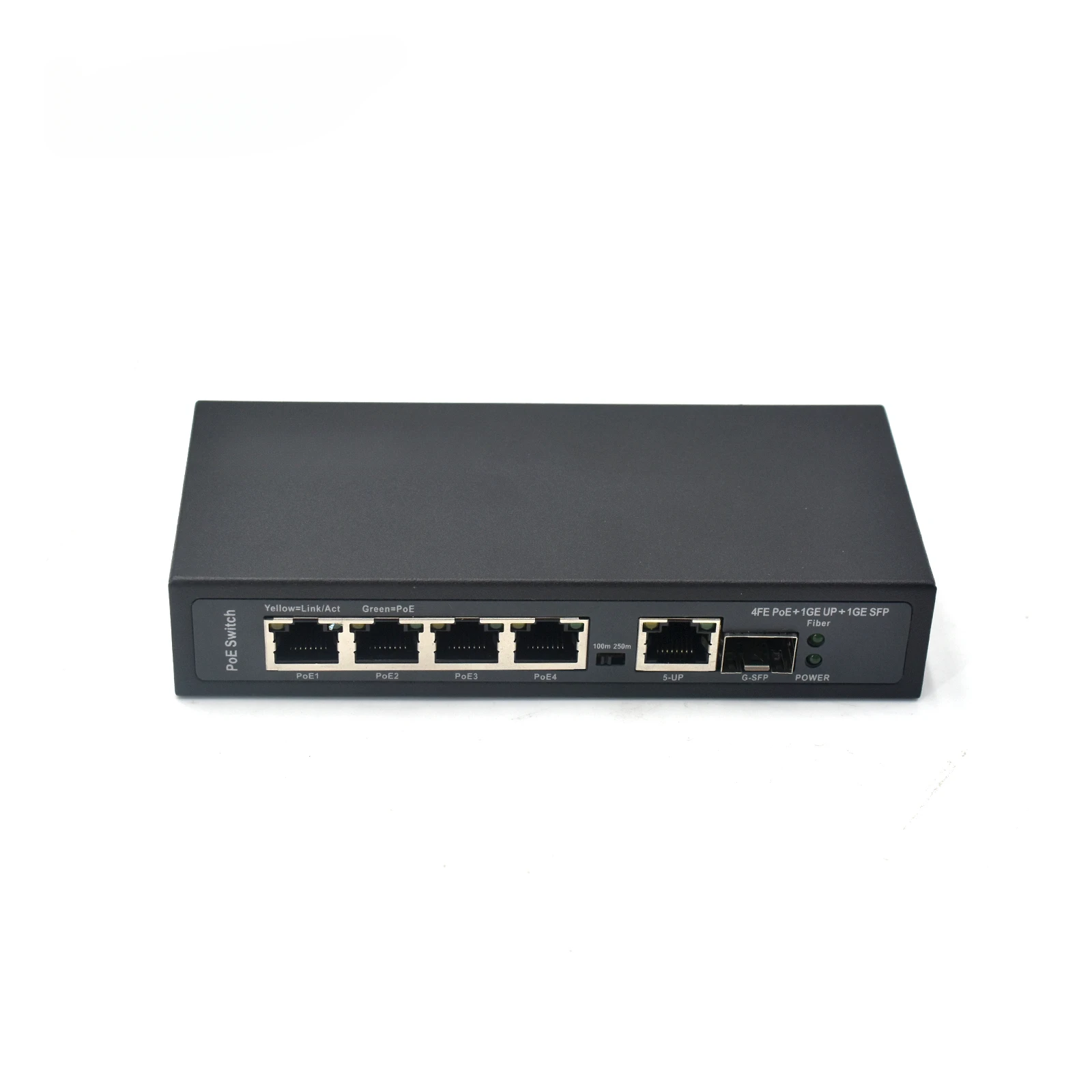Gigabit медиаконвертер SFP Fibra Optica с 4 порта POE Ethernet комутатор 10/100 Mbit/s, Външна мощност 65 W . ' - ' . 2