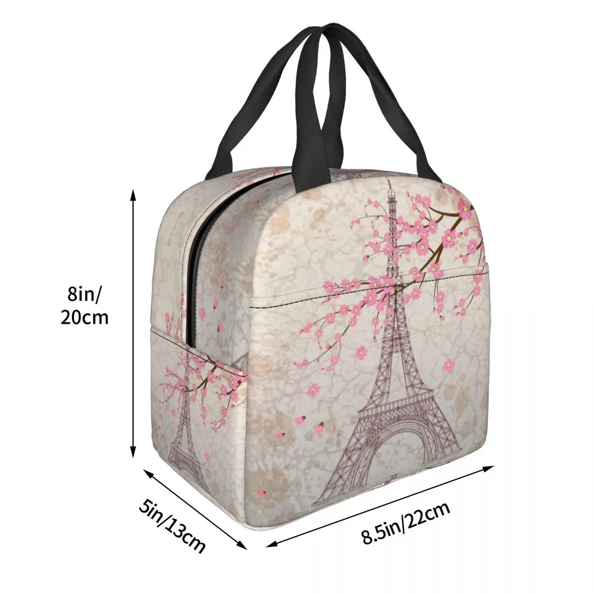 2023 Нов Ретро цвете Айфеловата Кула, Термоизолированная чанта за обяд, Контейнер за обяд За деца, кутия за съхранение на продукти за ученици . ' - ' . 2