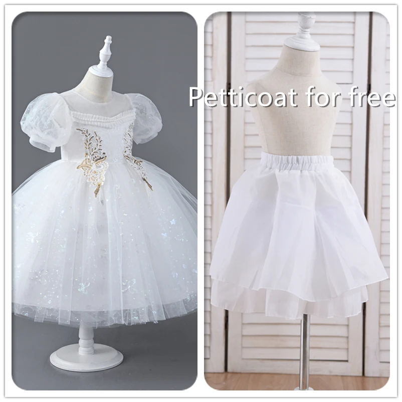 Сватбени рокли Yoliyolei 2023, Рокли с цветя модел за момичета, Летни Рокли с пищни ръкави и Перли на рожден Ден С апликации . ' - ' . 2