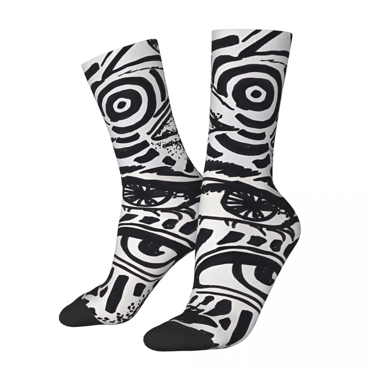 Ретро-Ръчно изработени Очите Арт Мъжки Чорапи с Шарени Очи Унисекс стил Харадзюку с принтом Забавен Экипажный чорап в подарък . ' - ' . 0