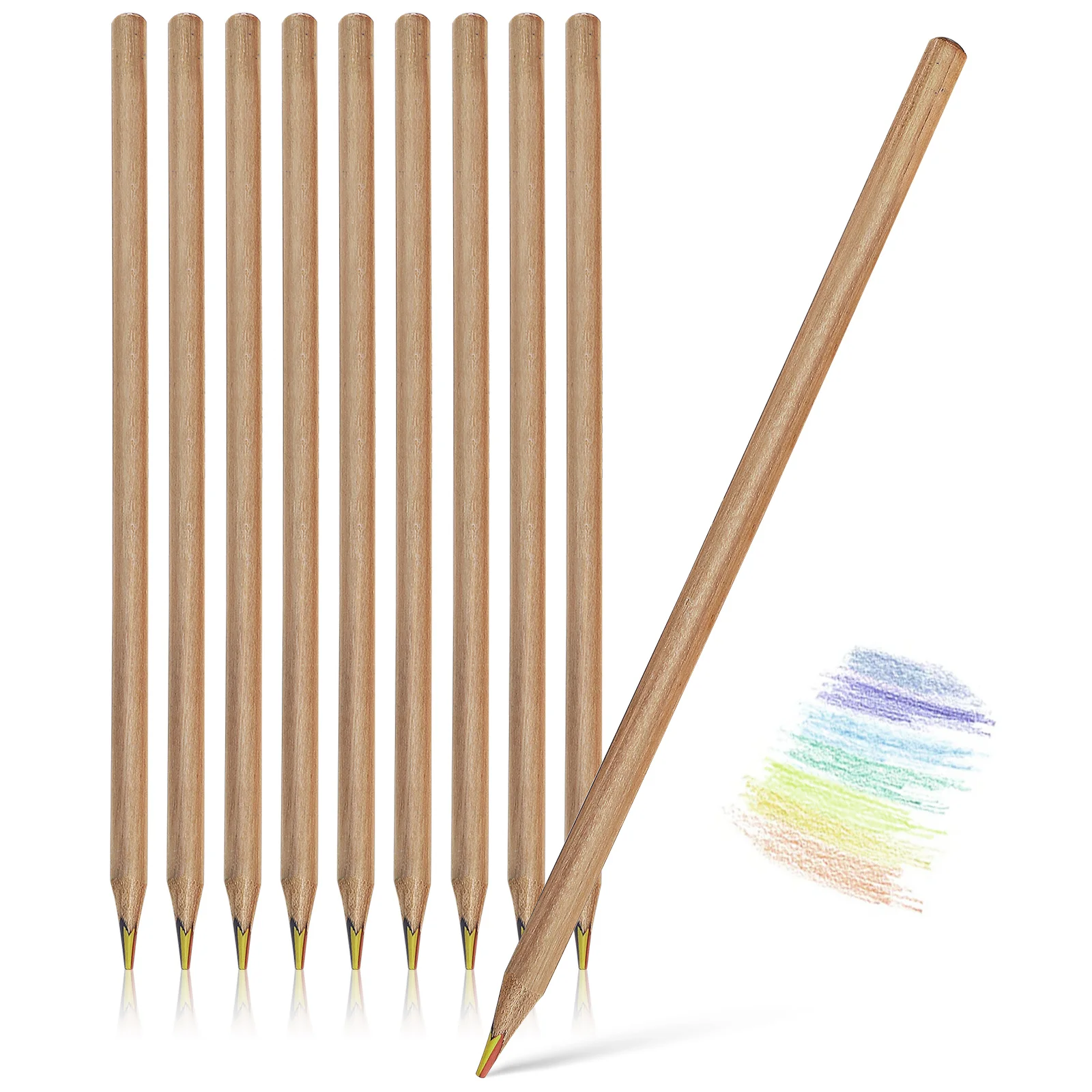 10 бр. Цветни моливи Rainbow, моливи за чертане, аксесоари за деца, студенти . ' - ' . 0