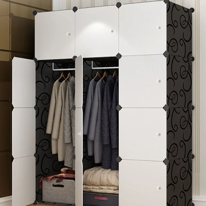 * Пластмасов шкаф Лесен Шкаф За дрехи, Мебели за гардероба на Преносими Вертикални Компактни Шкафове Сгъваем Гардероб Спалня . ' - ' . 5