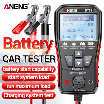 ANENG BT82 Преносим цифров автомобилен Тестер за батерии, Кръгли Тест анализатор, Детектор на Батерии, инструмент за тестване на неизправности мотоциклет, Инструмент за тестване на батерията