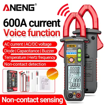 ANENG PN102 + Мултицет 600A Сильноточный Измерител на енергия Тест Трансформаторный скоба За домашно гласов контрол с автоматичен дисплей на обхвата на инструмент за Измерване