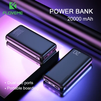 FLOVEME 10000 ма Power Bank с два USB-порта Бързо зареждане на Powerbank за iPhone 14 Телефони Android Преносимо външно зарядно устройство