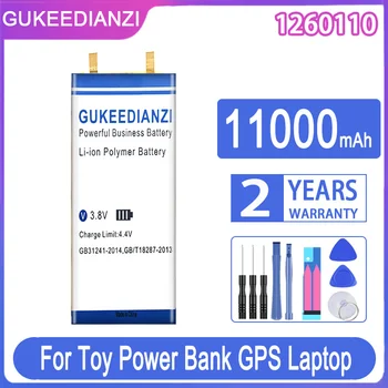 GUKEEDIANZI Взаимозаменяеми Батерия 1260110 11000 mah За Играчка Power Bank GPS Лаптоп Къмпинг Светлини Сам Bateria