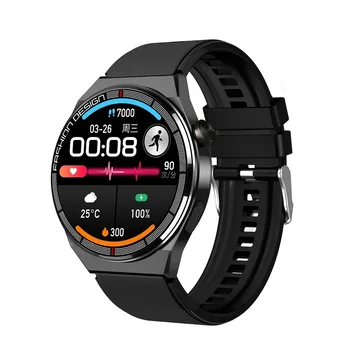 H4 MAX Смарт часовници Мъжки 1,45-инчов Голям екран на Bluetooth Предизвикателство безжичното Зареждане Гривна NFC Фитнес Спортни Умен часовник Ръчен часовник