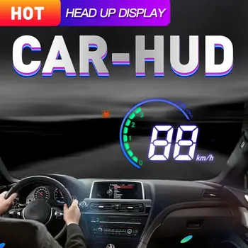 H6 Универсален Цветен OBD Авто HUD Централен дисплей Система за предупреждение за превишаване на скоростта Проектор Цифров Знак на умора при шофиране с Висока разделителна способност