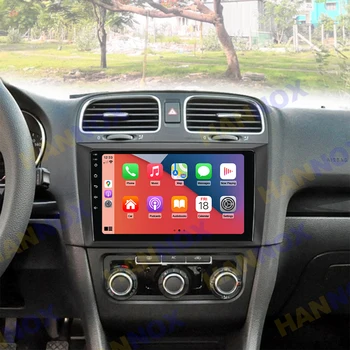 HANNOX 9-инчов QLED сензорен екран на Android Carplay DSP Автомобилен Мултимедиен За Фолксваген Голф 6 2008-2016 LTE 4G WIFI Авто GPS NAVI