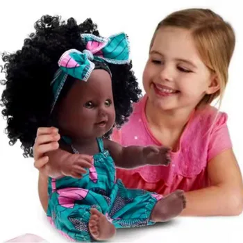 Kawai 30 см Негритянская Кукла-Baby За Деца, Играчка-Съдружник, Черна Кукла BJD С Дрехи, Игри Къща, Подпори За Коледни Подаръци