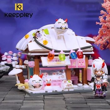Keeppley Onmyoji Gourmet Festival Street Jingchao Play Градивен елемент Мультяшная Аниме Модел на Периферната играчка Украса на Подарък