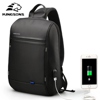 Kingsons Модернизирани водоустойчива раница за лаптоп с едно рамо за мъже, ежедневна употреба и за тийнейджъри, лаптоп за пътувания, бизнес