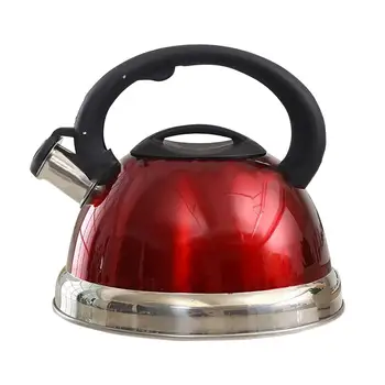 L Чайник със свирка, Чайник от неръждаема стомана, Храни тенджера с наклон на дръжката, печка, подходяща за всички източници на топлина W0