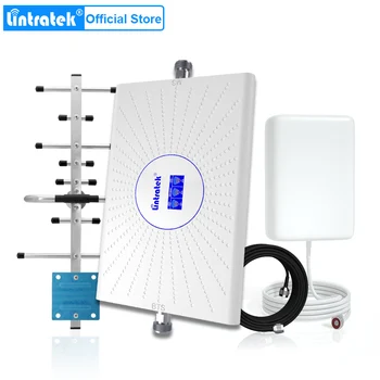 Lintratek 850 Mhz И 700 Mhz Обхват на 28 Мобилни Телефони Усилвател на сигнала на клетъчната мрежа 2G, 3G, 4G AGC Усилвател 1900-2600 Mhz Ретранслатор Комплект Антена