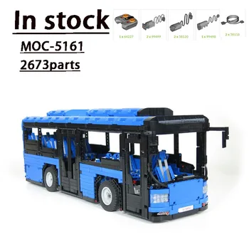 MOC-5161 RC Електрически мотор с автобус в събирането, сшивающая модел строителни блокове, • 2673 детайли • Играчка, подарък за рожден ден за деца и възрастни