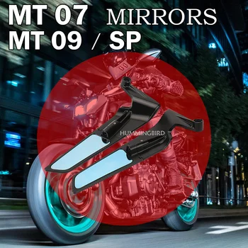 MT07 Аксесоари за Yamaha MT 07 MT-07 MT09 MT-09 SP 2021-2023, Регулируеми стелт Огледала, мотоциклет с фиксирано крило, Алуминий