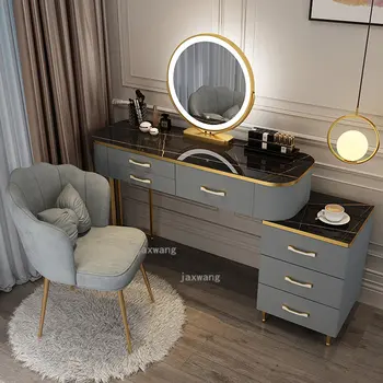 Nordic light Луксозни огледално Скринове, Мебели за Спални Модерен Дом Тоалетка за спалня малка странична масичка Страничен шкаф за съхранение