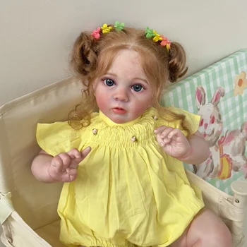 NPK 60 см Възстановената кукла за най-малките момичета Миси Реалното 3D изображение на Кожата и Многопластова живопис Видими вени Благородна кукла