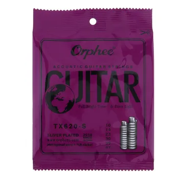 Orphee 6 бр./компл. Струни за акустична китара Със специален посеребренным антикоррозийным шестигранным сърцевина + 8% никел Extra Light TX620-S