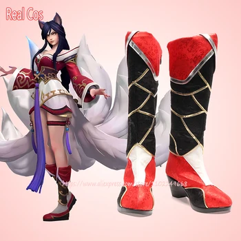 RealCos LOL/ девятихвостая лисица Ари, оригиналната версия на кожа Обувки за cosplay в играта, обувки