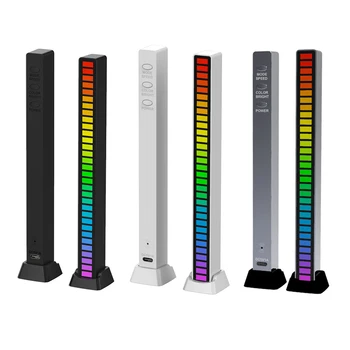 RGB Цветен ламповая осветление 32LED Звукосниматель с гласово активиране, ритъм-ивица, Светомузыкальная атмосфера около лампа, на таблото на колата, на компютъра, за парти