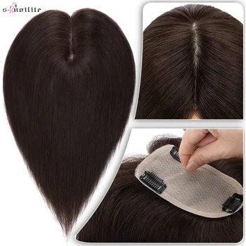 S-noilite Перуки за Коса Remy Hair 7,5x13 см, Женски Перуки От естествена Коса, Машинното производство, Безплатен Част, Скоба за изкуствена коса За Удължаване на косата