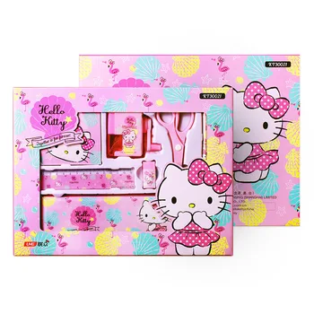 Sanrio Hellokitty Набор от канцеларски материали за студенти Подарък кутия Малък подарък за момичетата за рождения Ден На Учебни пособия Kt Student Award