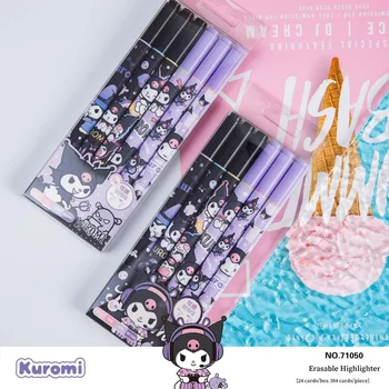 Sanrio Истински Стираемый маркер Kuromi, висококачествен Cartoony маркер с модел, Цветен маркер за фокусиране, Хубави подаръци за студенти, Кавайные дръжки