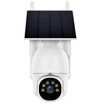 Solor Camera 2MP HD Камера за наблюдение 1080P Слънчеви безжични камери за сигурност със слънчев панел за зареждане на батерията за домашна сигурност