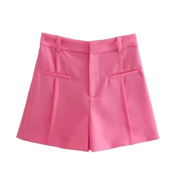 SUFU 2023, нови четырехцветные летните модни Директни дамски панталони за всеки ден С удобни джобове, панталони, Удобни дамски къси панталони