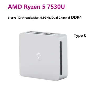 SZ BOX AMD Ryzen 5 7530U Мини КОМПЮТЪР на Windows 11 DDR4 3200 Mhz до 64 GB, 512 GB/1 TB NVMe SSD Мини PC Геймър