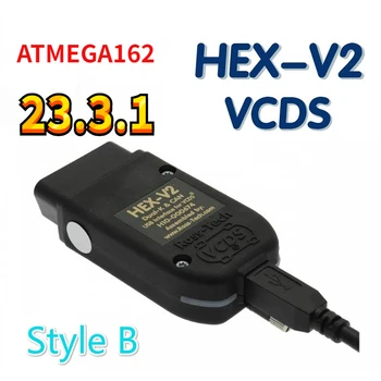 VCD VAGCOM 2023 HEX V2 USB Интерфейс VagCom 22.10 Тестери ЗА VW AUDI Skoda Seat VAG 22.10 Английска Немска Полската версия