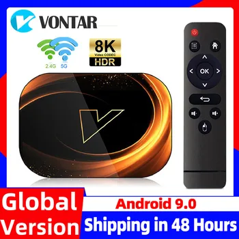 VONTAR X3 Android Smart TV BOX Android 9,0 МАКС 4 GB оперативна памет И 128 GB ПАМЕТ 8К TVBOX Amlogic S905X3 2,4 G/5G Wifi 4K Телеприставка 64 GB 32 GB