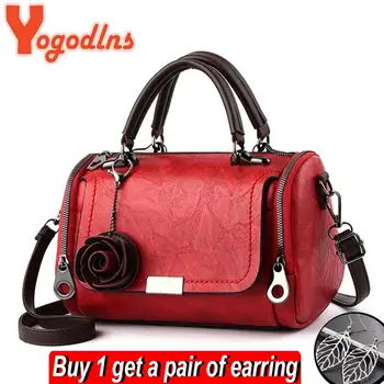 Yogodlns Нова чанта с окачване под формата на цветове, дамски модни бостонские чанти, чанта на едно рамо, женствена чанта през рамо, чанта-месинджър от изкуствена кожа