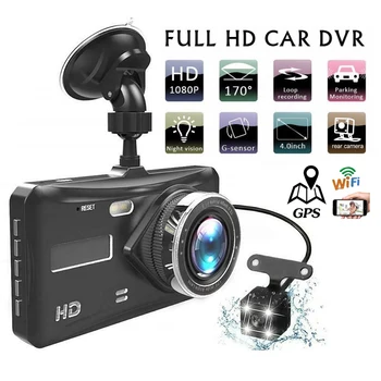 Автомобилен Видеорекордер WiFi Full HD 1080P, видеорекордер за обратно виждане, Автомобилна камера, видео Рекордер, Нощно виждане, Авторегистратор, GPS дървар, Автомобилни Аксесоари