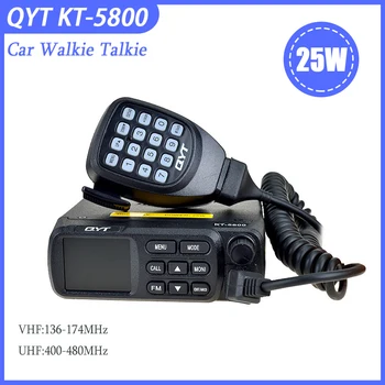 Автомобилна Радиостанция QYT KT-5800 Двухдиапазонная Четырехканальная УКВ 25 W Мини Автомобилна Двустранно Радиостанция Радиостанцията за камиони KT5800 Автомобилното Радио