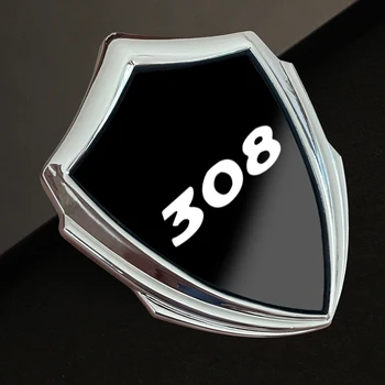 Автомобилна Стикер 3D Стил на Емблемата на Покритие на каросерията на Колата Стикер Стикер Иконата на Аксесоари за Интериора Метални Автомобили на Стикер за Peugeot 308