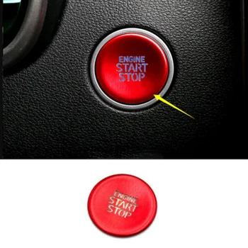 Автомобилна червен бутон за стартиране на двигателя, бутон за изключване, тампон на ключ, аксесоари за автостайлинга за Hyundai Tucson 2022 2023, украса за интериора