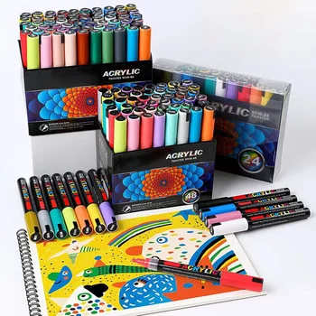 Акрилни маркери за рисуване писалка за рисуване, маркери за графити, постоянни маркери за деца, дървени чаши, Тъканни прозорец или занятие, обувки.