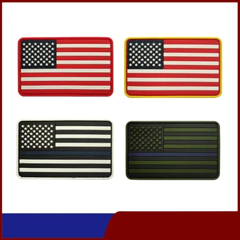 Американски райетата, мека гума иконата, Синята линия, Градинска чанта, 3D Стикери шапка от PVC, ленти във военната стил, Апликации