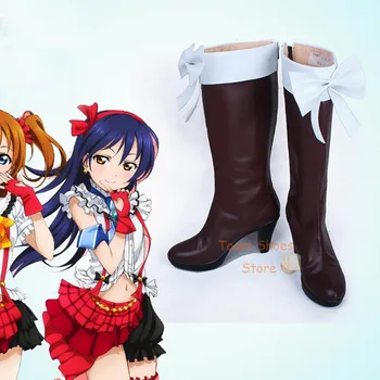 Аниме LoveLive! Обувки за cosplay Umi Sonoda, обувки от комикси за cosplay за Хелоуин, реквизит за костюмированной партита, обувки в сексуален стил