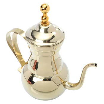 Арабски Кафе машина за леене кафе, Домашен чайник, Филтър от неръждаема стомана, дълъг тесен улей, Ръчна машина за Еспресо
