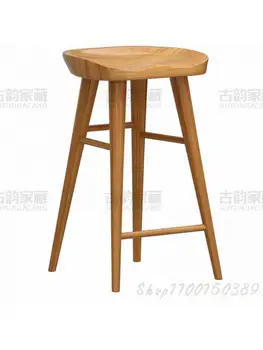 Бар стол от масивно дърво, търговска домакински модерен минималистичен стол бар на рецепцията, касиер, високо столче Apple beauty