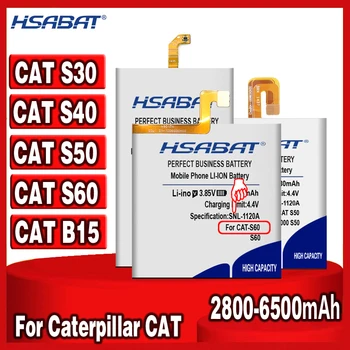 Батерия HSABAT 2800 ма-6500 ма за Caterpillar CAT S60 S30 S40, S50 APP-12F-F57571-CGX-111 CUBA-BL00-S50-000 за КОТКА B15 B15Q AM