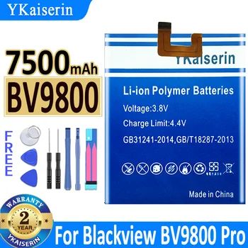 Батерия YKaiserin капацитет 7500 ма за Blackview BV9800/BV9800 Pro BV9800Pro Bateria 