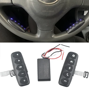 Безжичен бутон за управление на автомобилния волана колело с 10 клавиши за автомобилното радио DVD GPS Мултимедийна навигация, бутони за дистанционно управление на главното устройство