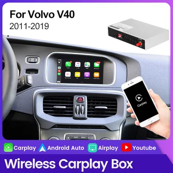 Безжична автомобилна модул Apple Carplay Android, авто AI Кутия За Volvo V40 2011-2020, декодер интерфейс, BT-плейър, музика, GPS-карта, Spotify