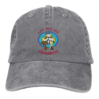 Бейзболна шапка Los Pollos Hermanos Мъжки Каубойски Шапки, Дамски Шапки, защитено с козирка възстановяване на предишното положение Breaking Bad Walter White TV Caps